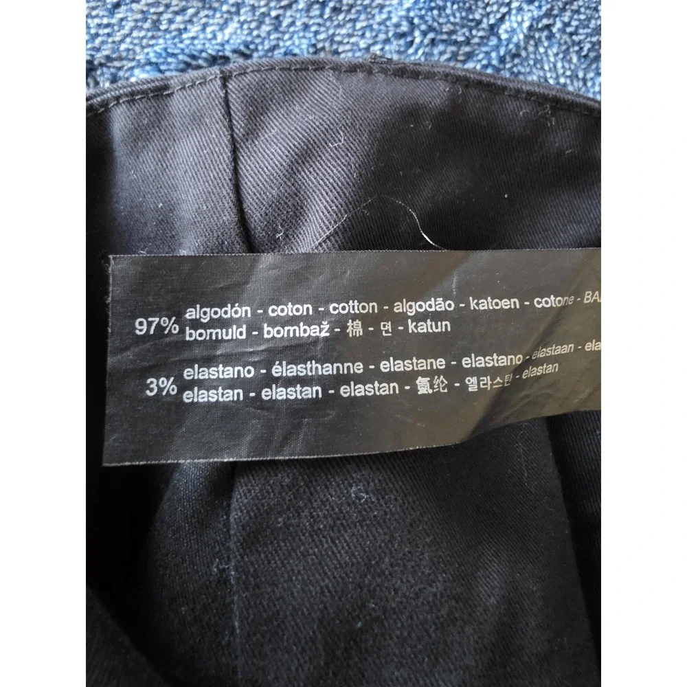 Zara Waist Belt Size 32 Black Cotton‎ Blend Women's
